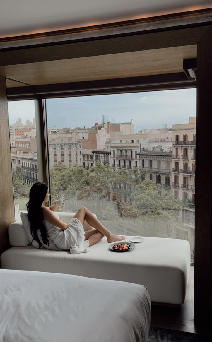 travel content creator working with a hotel in spain on an influencer marketing campaign